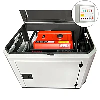 Генератор A-iPower A6000EAX в тихом зимнем кожухе 1200 RAL 7035 + блок автозапуска A-iPower 230В/400В 100А 8 ПИН